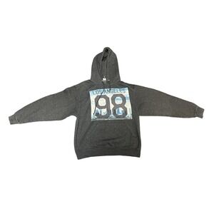 TONY HAWK Hoodie Mens Medium Gray Sweater Pullover Graphic Sweatshirt LA 98